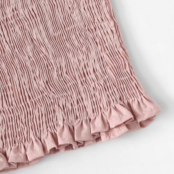 Pink Ruffle Trim Tube Top - Picture 4 of 4